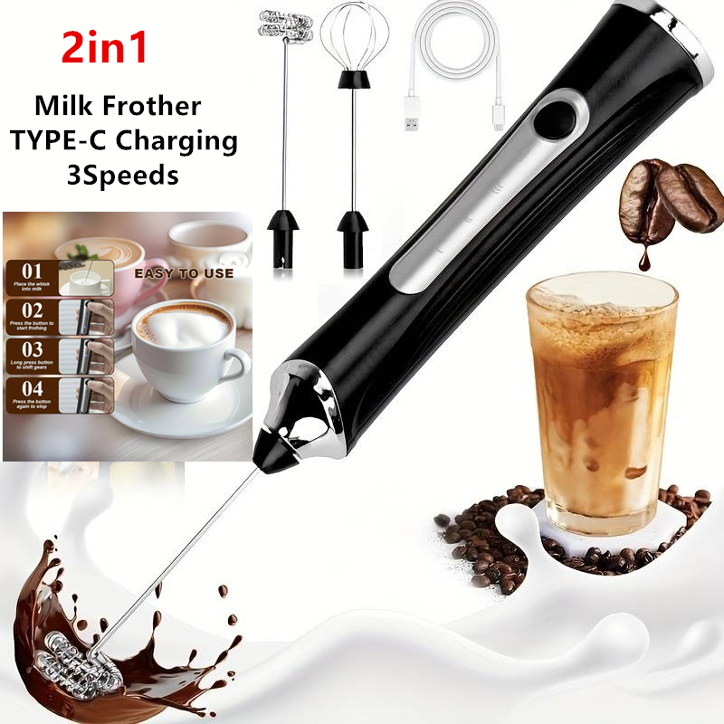 Yogurt Maker Electric - Wireless Electric Milk Frother Foamer And