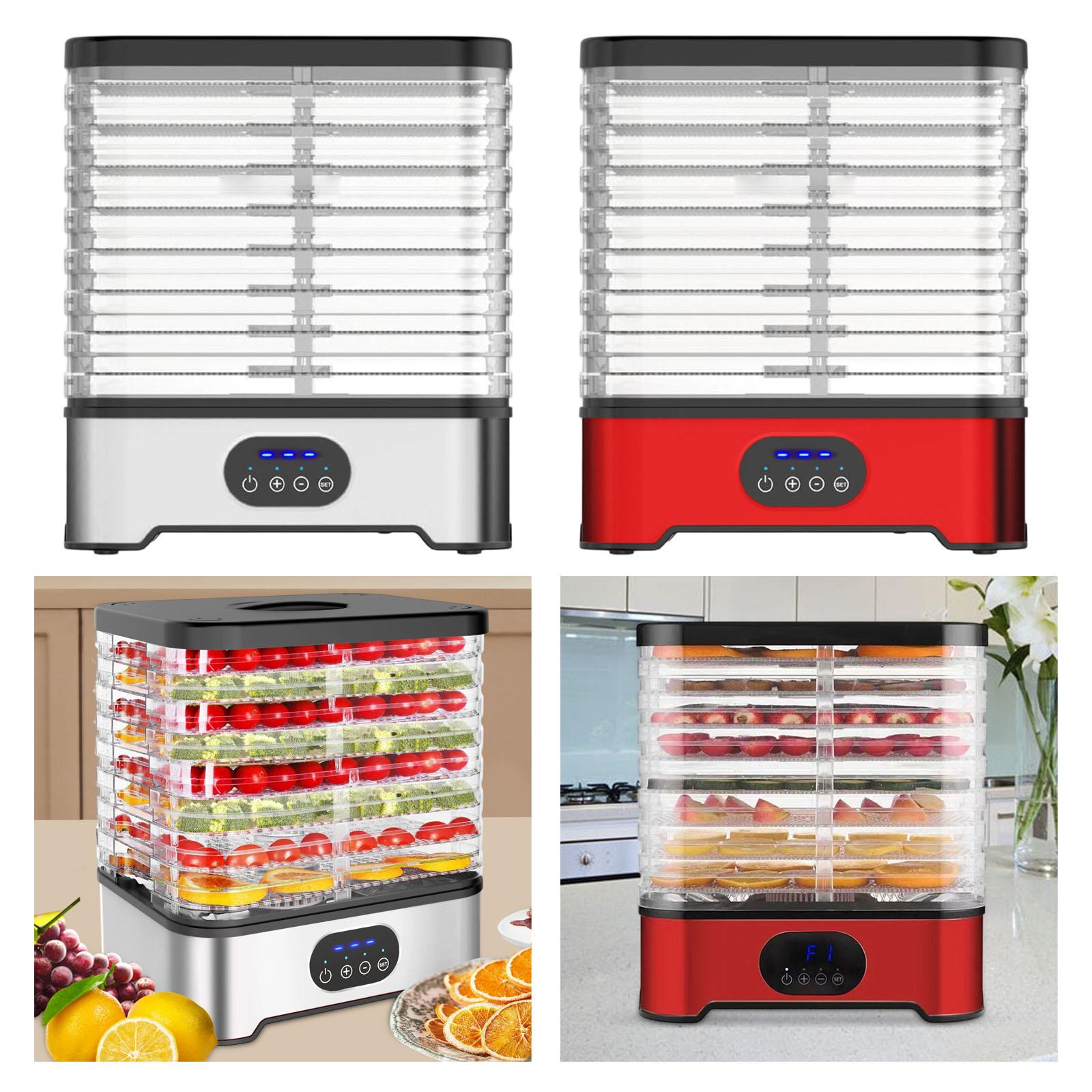 Dehydrator Tray Electric - Food Dehydrator Adjustable Includes Recipe Book