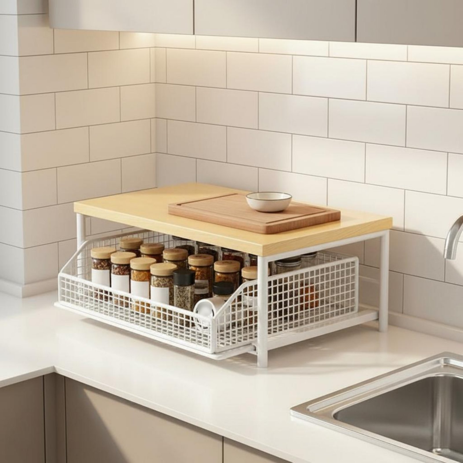 2-Tier Kitchen Counter Rack Sp - Kitchen Appliances Shelves 评论和价格