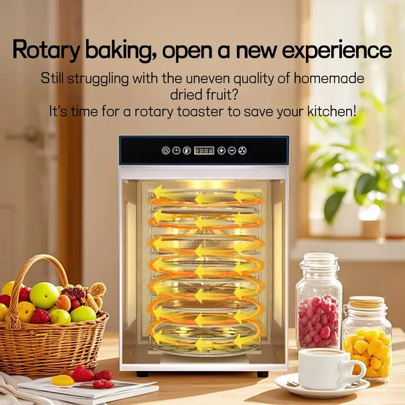 12-Tray Rotary Electric Food D - Dehydrator Tray Electric 评论和价格