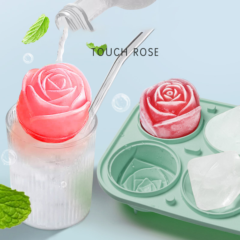 3D Rose Diamond Round Ice Cube - Kitchen Appliances Shelves 评论和价格