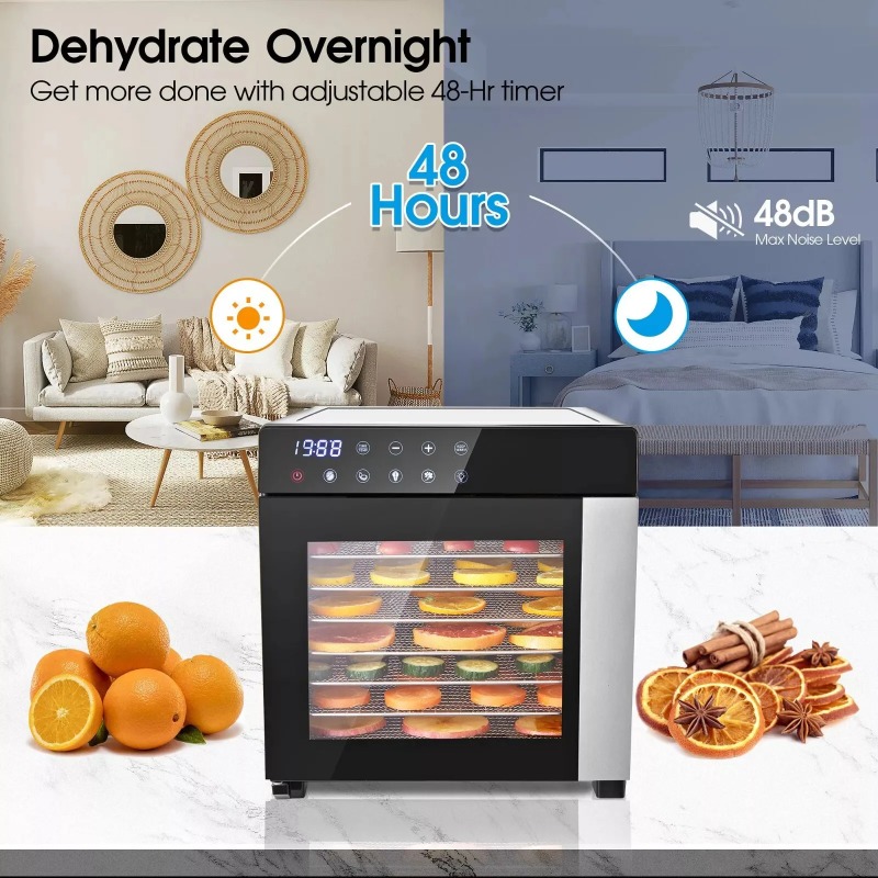 8-Tray Stainless Steel,600W wi - Dehydrator Tray Electric 评论和价格