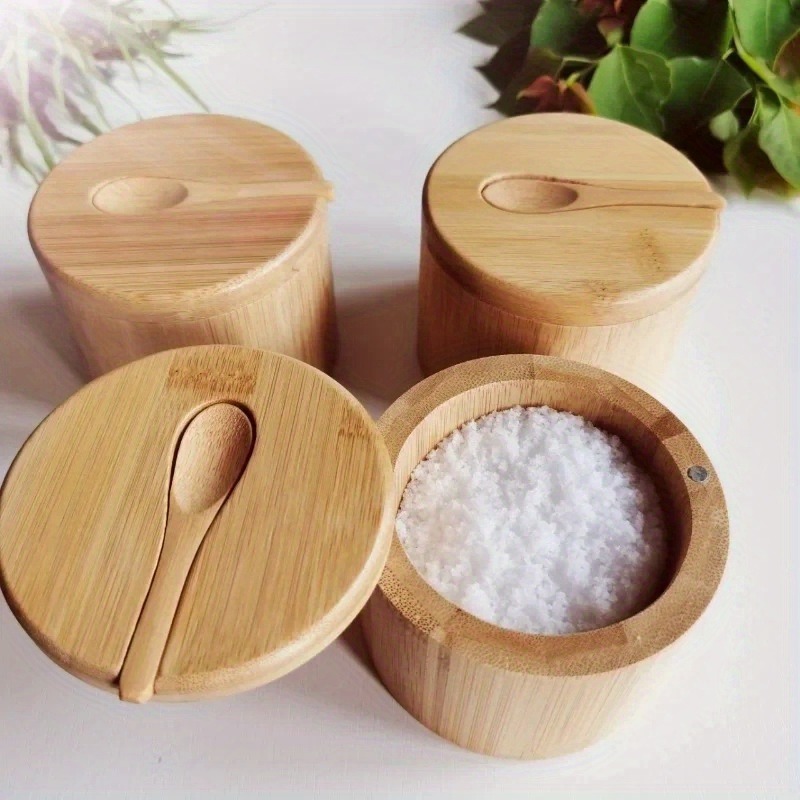 Bamboo Salt And Pepper Seasoni - Kitchen Appliances Shelves 评论和价格
